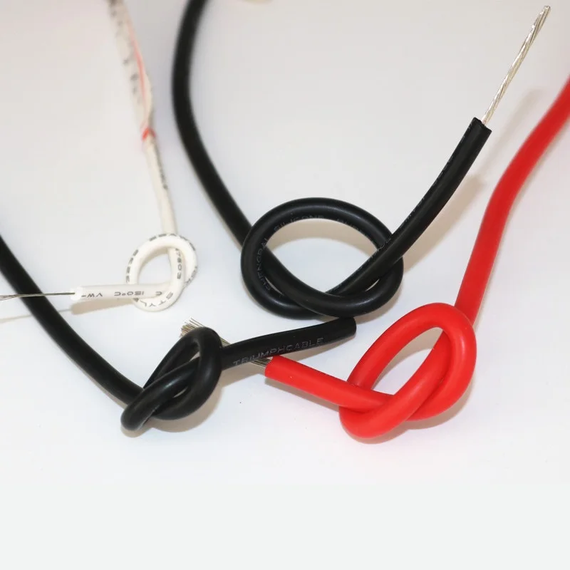 1/5/10M 22 20 18 16 14 AWG UL3239 High Voltage Wire 6KV Soft Silicone Wire 200Deg.C Tinned Copper Flexible Cable