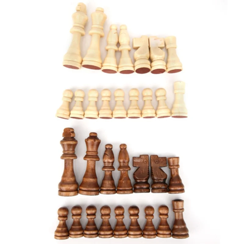 Wooden International Chess Piece With No Board Parent Child Interaction Toy Children Gift