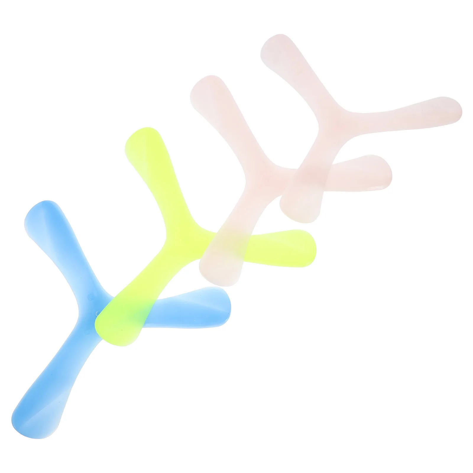 4 stuks lichtgevende boemerangs kinderen vliegen interactief speelgoed buitensporten ABS materiaal felle kleuren familieplezier