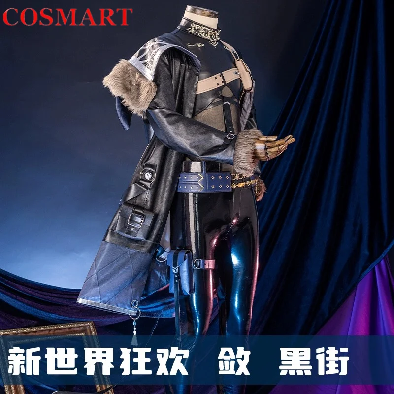 COSMART Nu: Carnival Rei Black Street Detective Cosplay Costume Cos Game Anime Party Uniform Hallowen Play Role Clothes Clothing