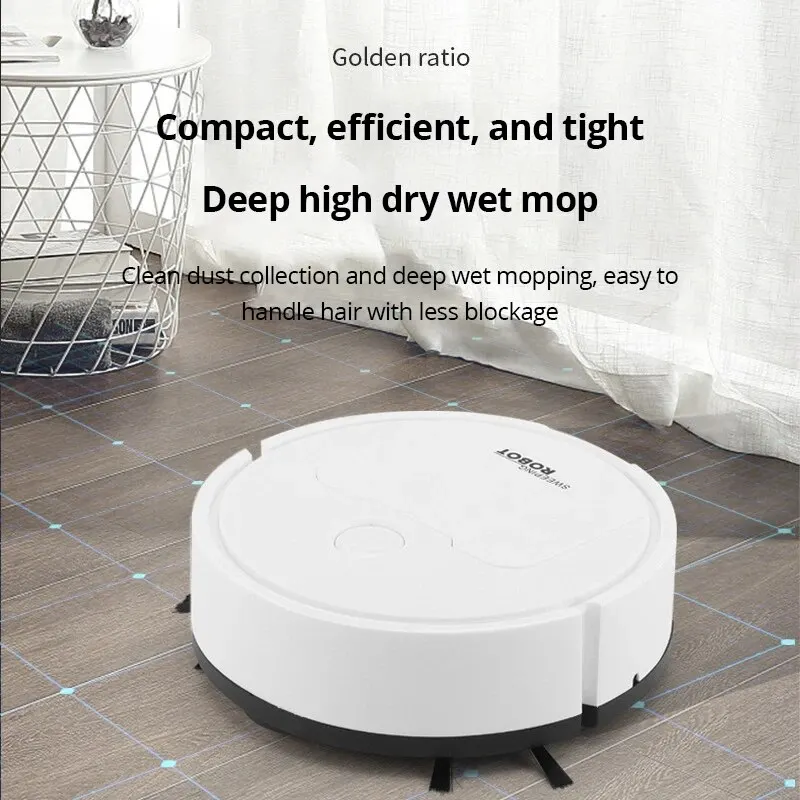 1pc Mini Vacuum Cleaner Intelligent Sweeping Robot Three In One Suction, Sweeping, And Towing, Home Furnishings