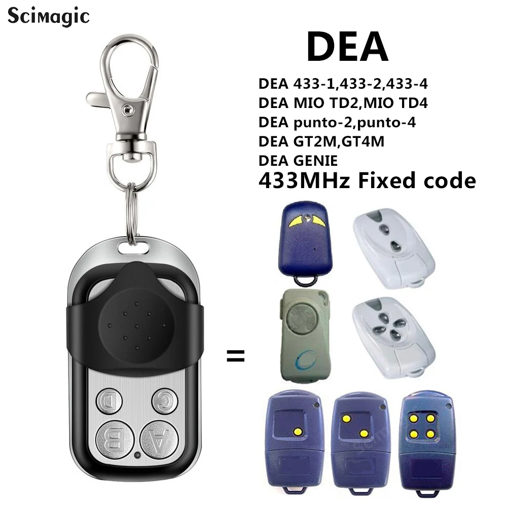 

DEA MIO TD2 TD4 GT2M GT4M PUNTO-4 433-1 433-2 433-4 433MHz Gate Controller DEA Garage Door Remote Control Fixed Code 433.92MHz