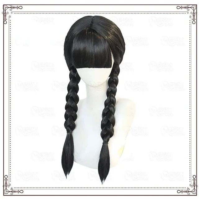 Kids Children Wednesday Wednesday Cosplay Costume Dress Outfits Halloween Carnival Suit Black Dress Role Play for Girls