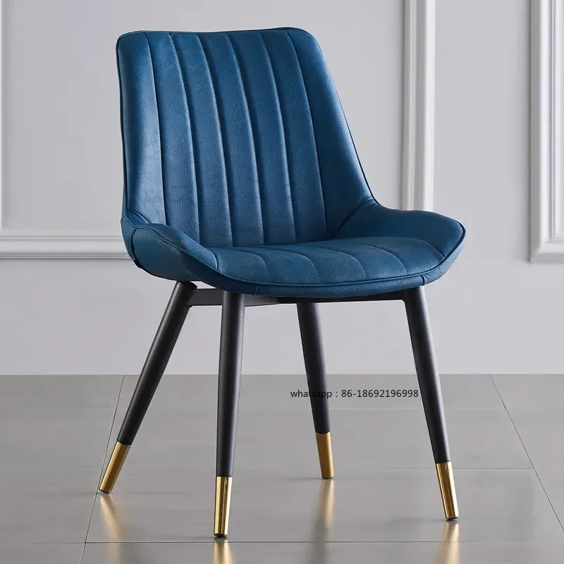 High Quality Backrest Dinning Chair Food Household Complete Dining Room Furniture Kitchen Stool Luxury Modern Restaurant Light