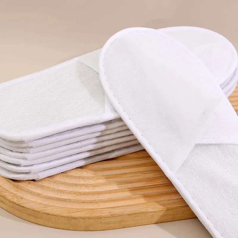 2-10pairs New Disposable Slippers for Home Guests Travel Hotels Thickened Anti Slip Indoor Disposable Slippers image 6