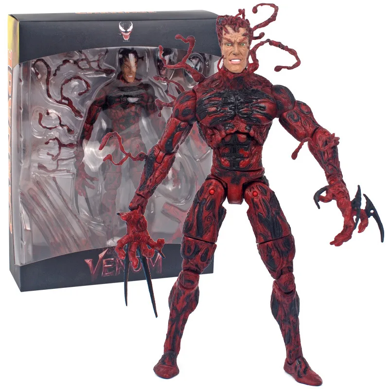 Movable Ornament Red Doll Spider-Man Venom Carnage PVC Statue Action Figurine Desk Collectible Anime Model Toys Figures Gift