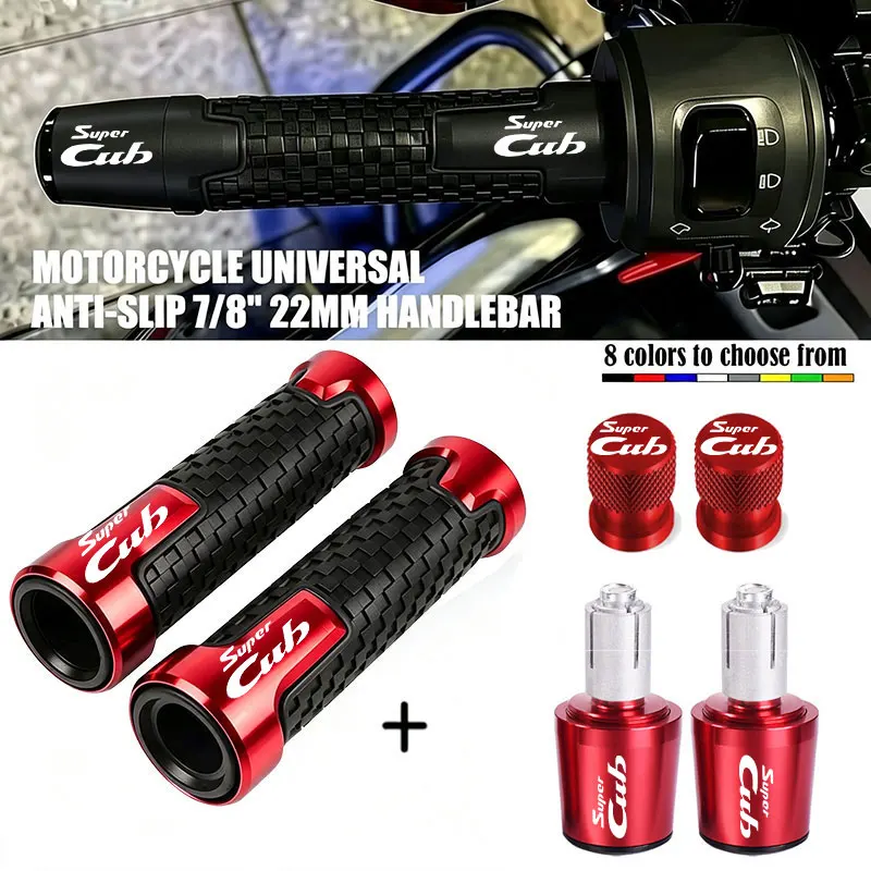 For Honda Super CUB C70 90 110 C125 Tire Valve Cap Handle Bar End Cap Oil Filler Cap Switch Keycap ABS Guard Rearview Mirror Cap
