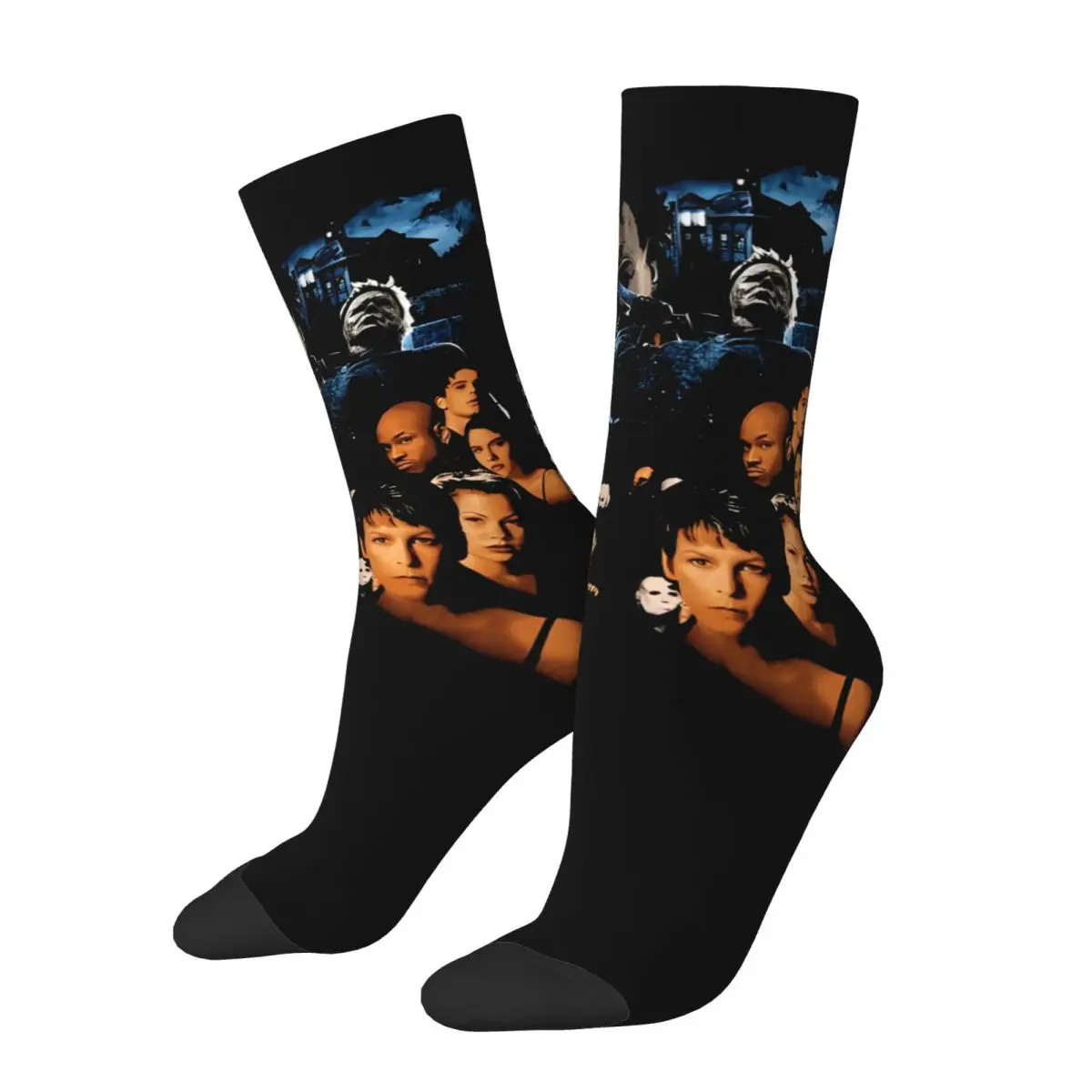 Colorful Unisex Michael Myers Halloween Horror Movie Design Socks Merch Basketball Socks Soft Wonderful Gifts