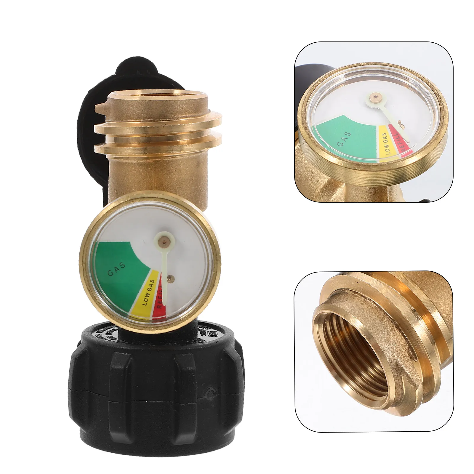 Propane Tank Adapter Pressure Gauge Leak Propane Cylinder Gauge Bbq Camping Gas Meter Outdoor Stove Safety Indicator