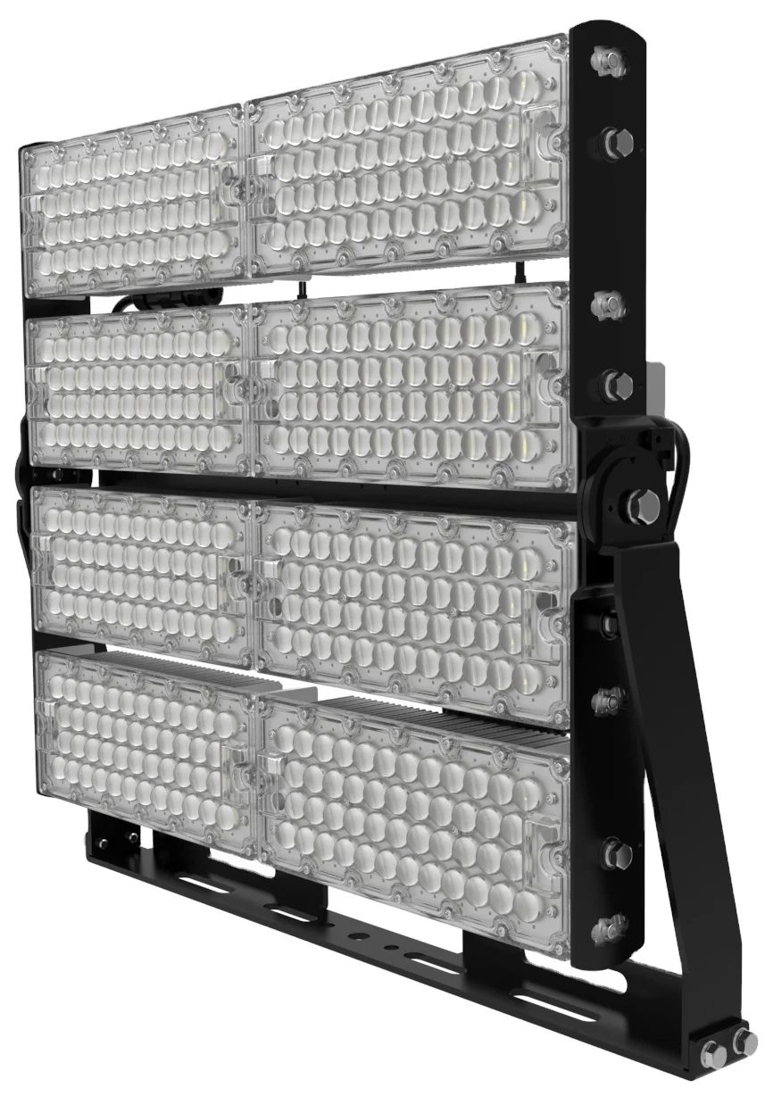 The factory manufactures aluminum high-power mast lights, outdoor waterproof floodlights for football fields