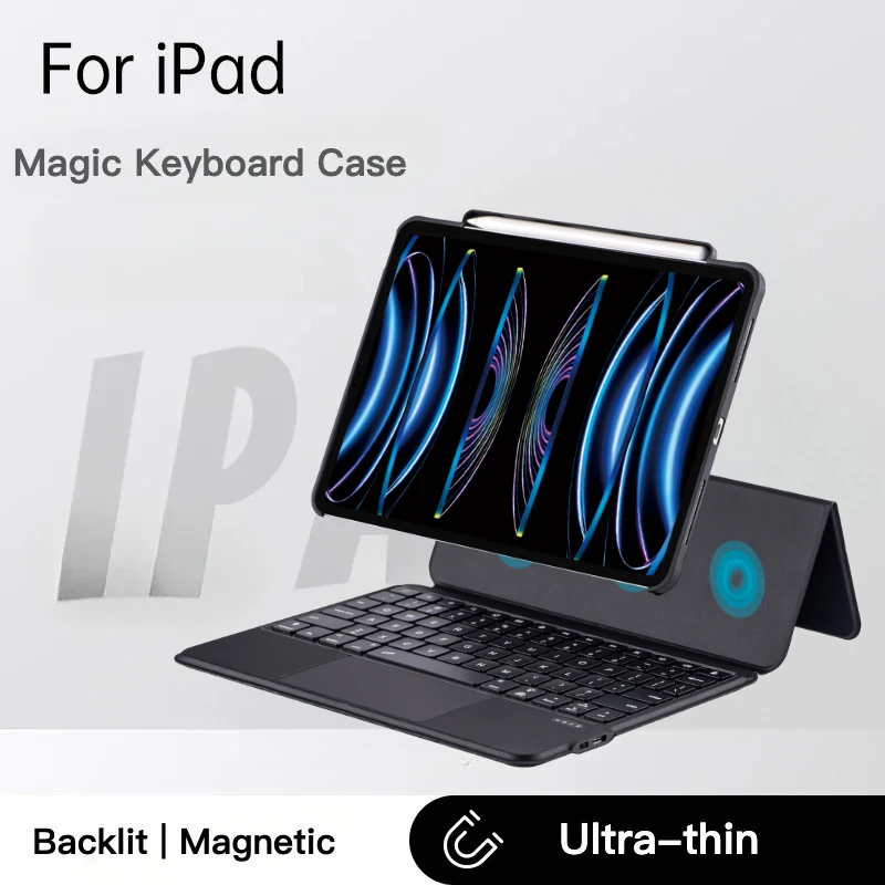 

Detachable Backlit Magic Keyboard Case for IPad Pro11 iPad 11 2025 A16 10th 10.9,Trackpad Keyboard for IPad Air4 Air5 10.9 2022