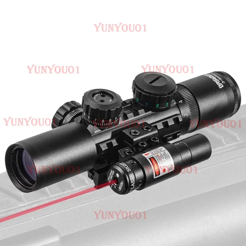 

Red-green Laser 3-9 Cross 9x Scope Telescope Model Optical Slingshot Soft Bullet Toy Accessories