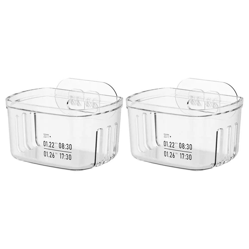 

2Pcs Ginger Garlic Storage Basket Wall Hanging Kitchen Decor Fruit Small Baskets for Storage Space Saving Durability Transparent