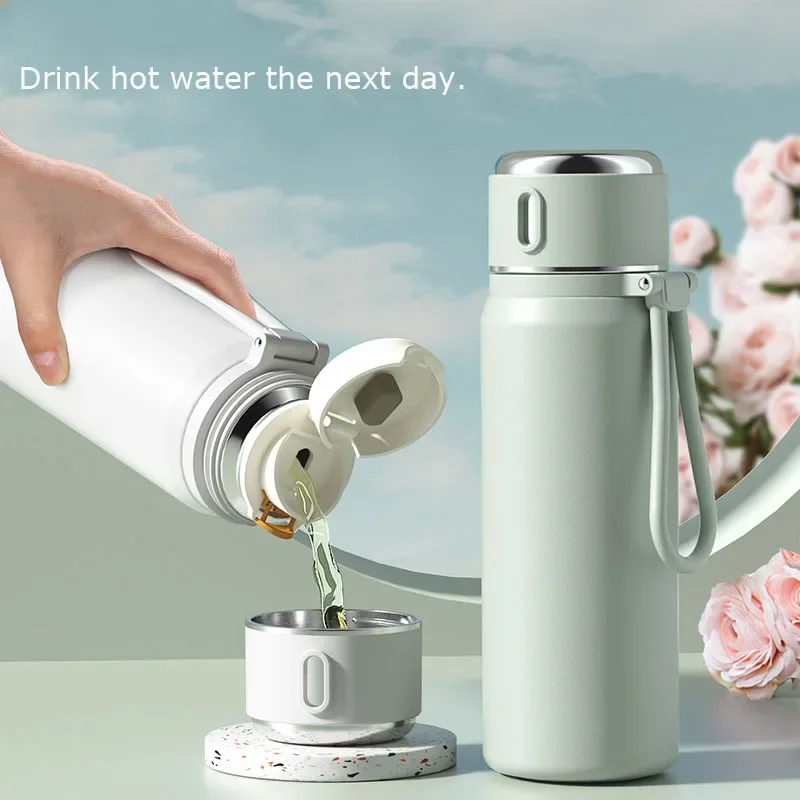 

450/500ML Stainless Steel Bouncing Cover Vacuum Flask Thermos Cup Coffee Tea Milk Thermo Bottle