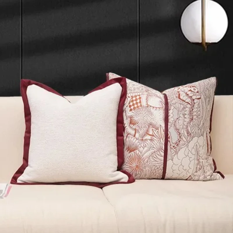 Luxury Cushion Cover Jacquard Pillow Case Decorative Pillowcase 45x45 for Living Room Bed Couch Sofa Soft Decor Home