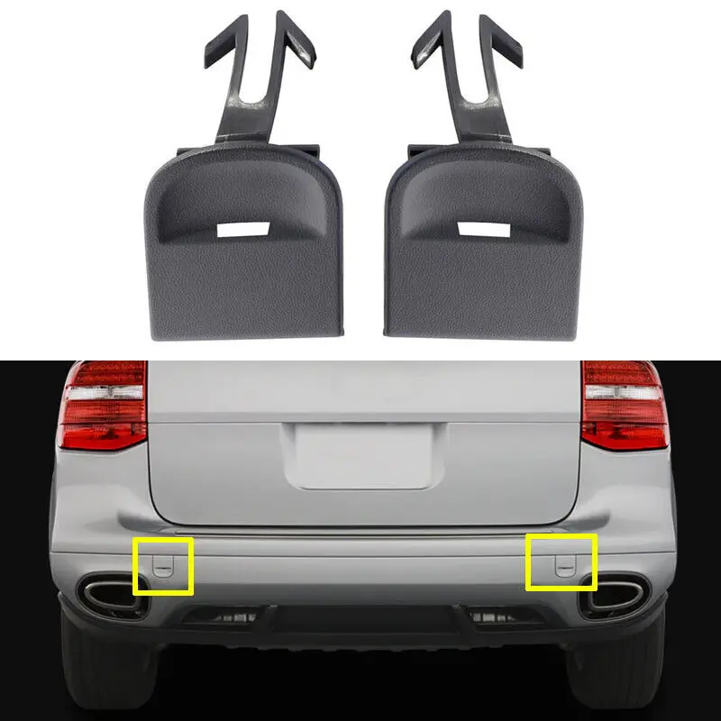 

1Pair Rear Bumper Tow Hook Eye Cap Cover for Porsche Cayenne 2008 2009 2010 95550544910 95550545010