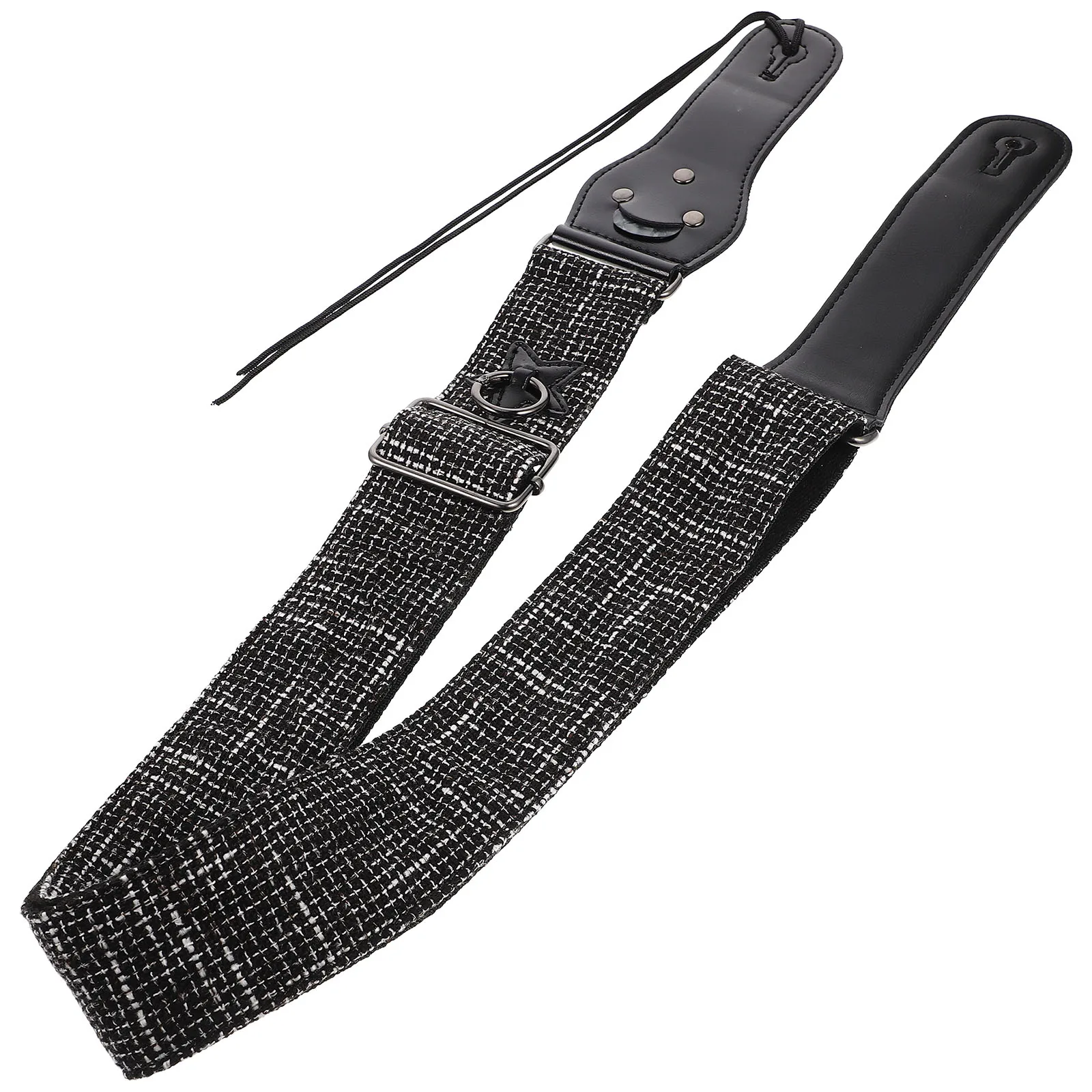 

1 Set Of Adjustable Wide Guitar Strap Shoulder Belt For Acoustic Electric Bass Ukulele Delicate Pattern Replacement Accessory