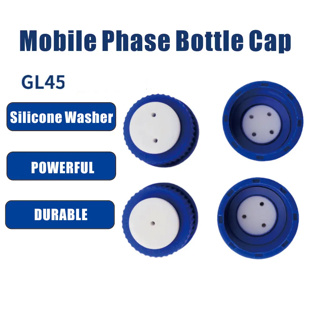 Xin Tester Liquid Mobile Phase Bottle Cap Transparent Liquid Chromatography Solvent Bottle Cap 1 hole 2 hole 3 hole 4 hole