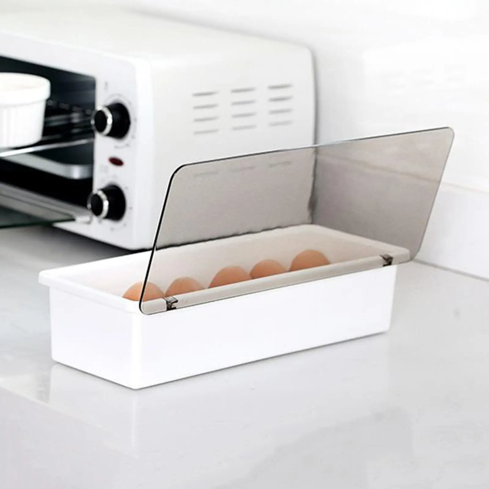 

Egg Tray For Refrigerator Refrigerator Egg Holder Box 12-Grid Storage Bins Space Saving Box For Kitchen Fridge Countertop Pantry