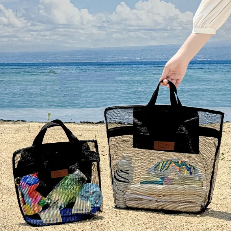

Single Shoulder Beach Storage Bag Outdoor Unisex Handheld Swimming Pouch High Capacity Folding Cosmetics Toiletries Organizer