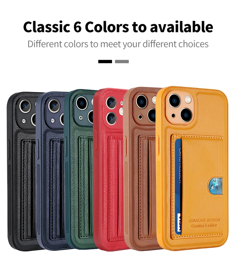 

Luxury Leather Side Card Slot Bracket Phone Case For iPhone 12 13 14 15 16 Pro Max Plus Bracket Shockproof Protective Cover