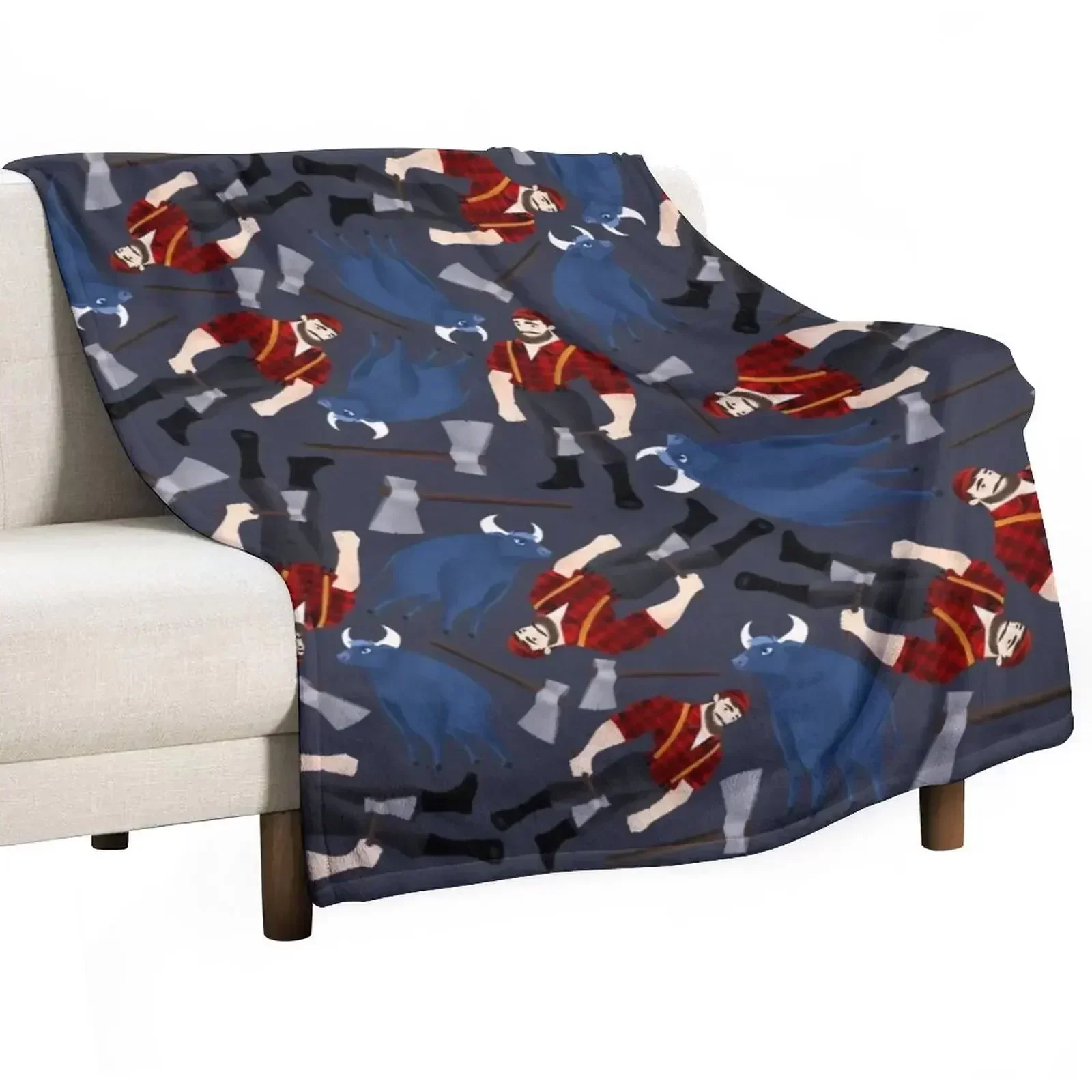 

Paul Bunyan Throw Blanket Warm Throw Blanket Gift for Anniversary