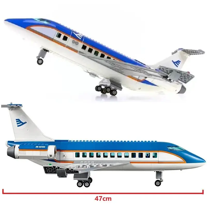 MINISO city Manned Passenger plane Aircraft Building Blocks Bricks Space Shuttle 694PCS Model Toys Kids Gifts