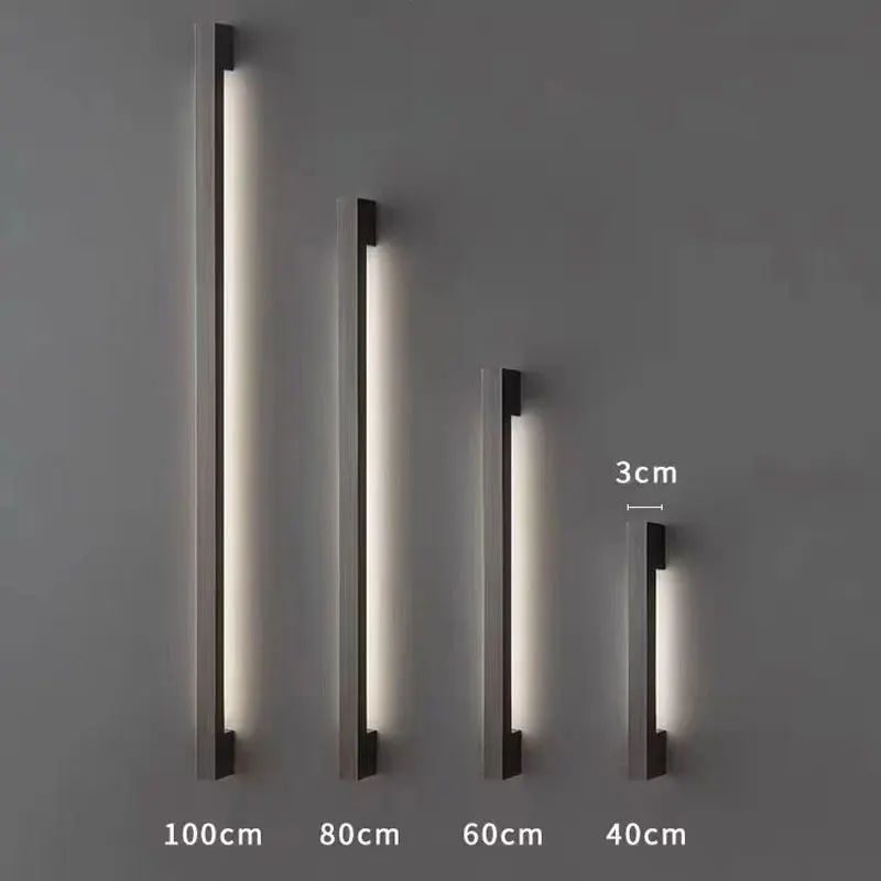 Indoor atmosphere handle wall lamp creative LED strip linear lamp modern and simple Nordic one line wall lamp living room bedroo