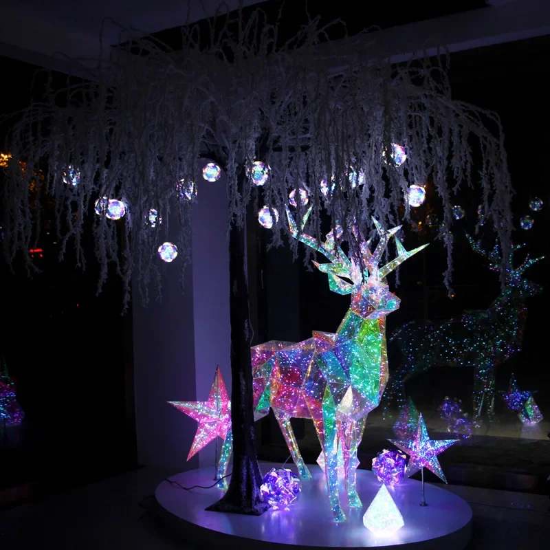 DIY Light Illumination Film PVC Colorful Deer Light Outdoor Landscape Decoration LED for Christmas Street  Decoration