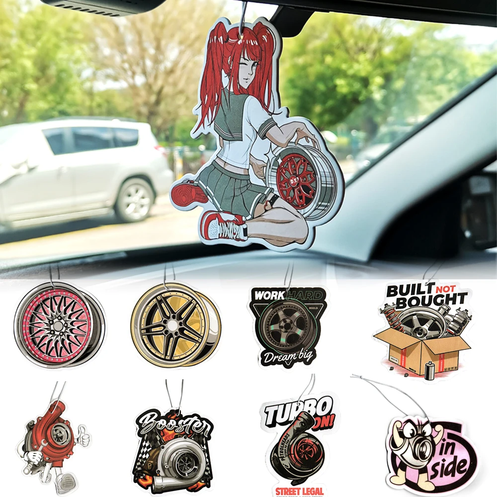 أحدث JDM سيارة معطّر الهواء معلقة سيارة الرؤية الخلفية الصلبة ورقة قرص فرامل امتصاص الصدمات سيارة الناشر الملحقات الداخلية #1