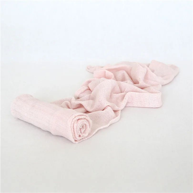 Vintage Baby Stretch Knit Mohair Stripe Wraps Newborn Photography Props Swaddling Cocoon Jersey Wraps Studio Accessories