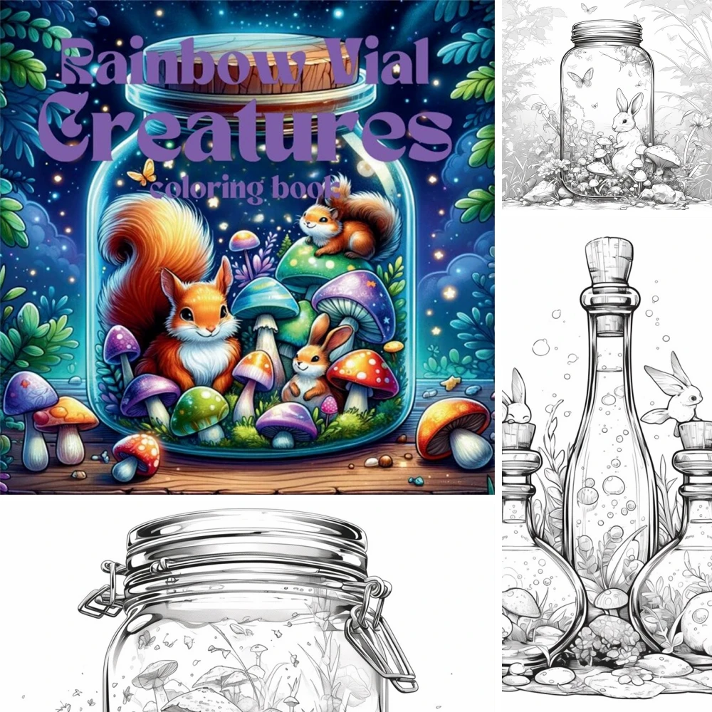 1pc Libro da colorare artistico Carta originale aggiornata 70 g/mq 22 pezzi Pagine singole Libri da colorare Regalo per le feste di compleanno