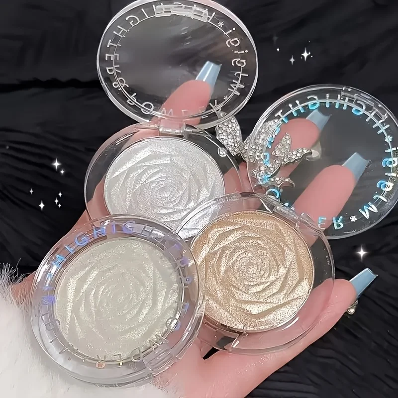 Rose Diamond Highlighter Powder & Contour Palette |   เนื้อครีมฉาบ |   ไม่เลอะเลือน, ปั้นใบหน้าให้กระจ่างใส