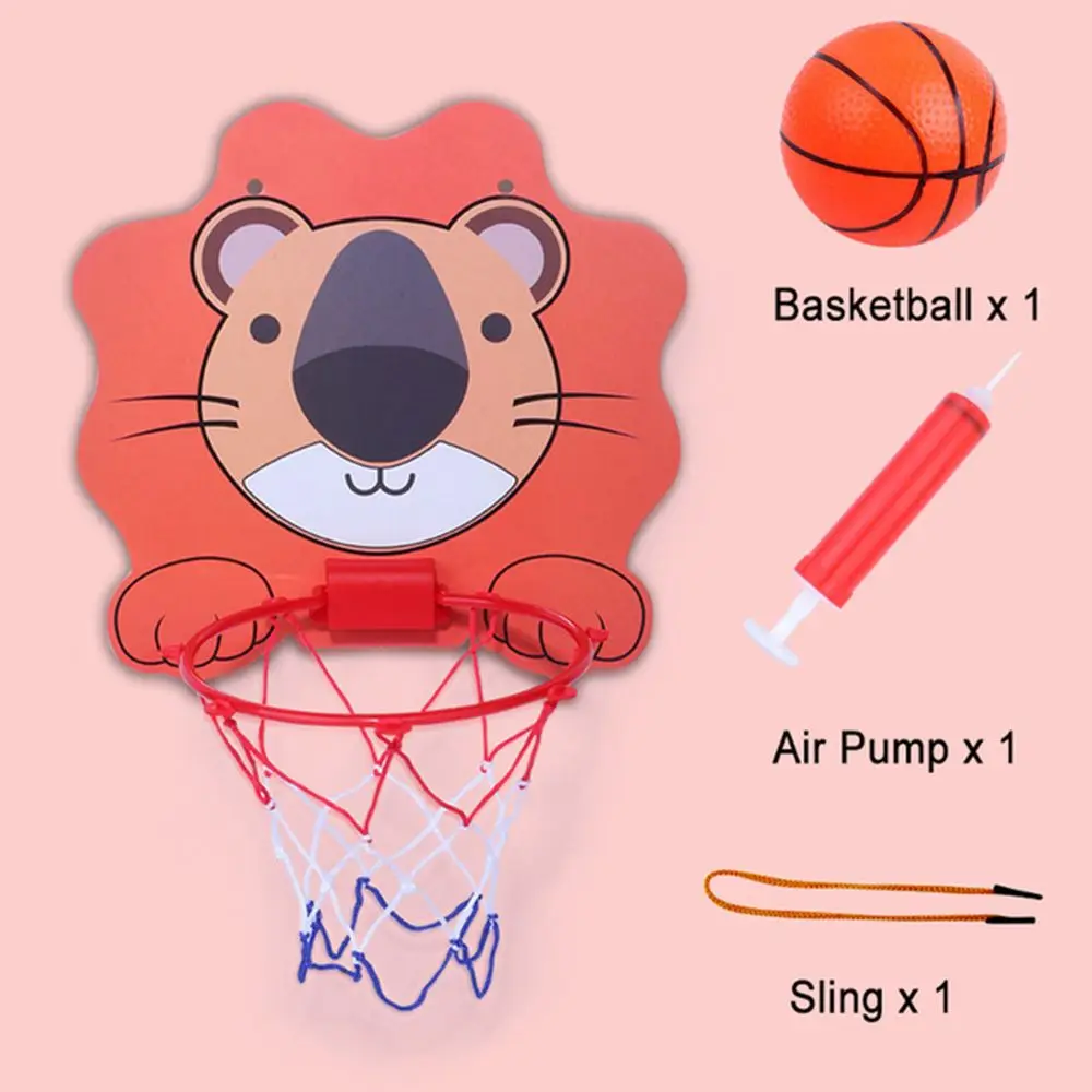 Kit de panier de basket-ball animal de dessin animé, support de basket-ball parent-enfant, éléphant, tigre, dinosaure, jeu d'intérieur extérieur, jouet de sport