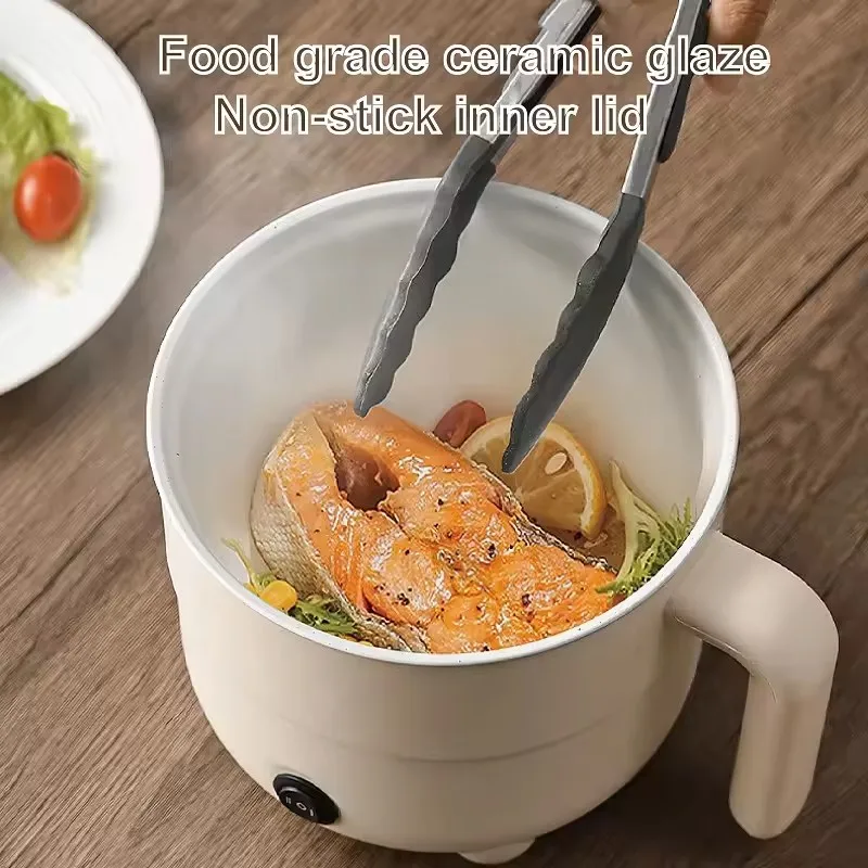 Multifunctional Electric Cooking Pot 2 Gear Non-stick Rice Cooker 2L Hot Pot Food Soup Rice Noodle Egg Fry Heater Pan 220V