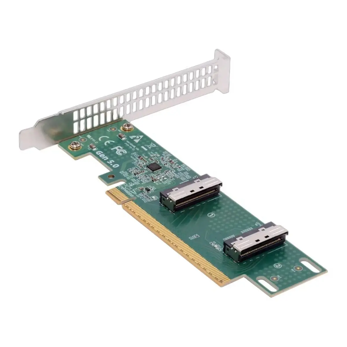 

【To&On-e】 PCIe5.0 X16 to Dual SFF-TA-1016 MCIO 8i Mini Cool Edge IO VROC Virtual Adapter for Graphics Card Mainboard SSD