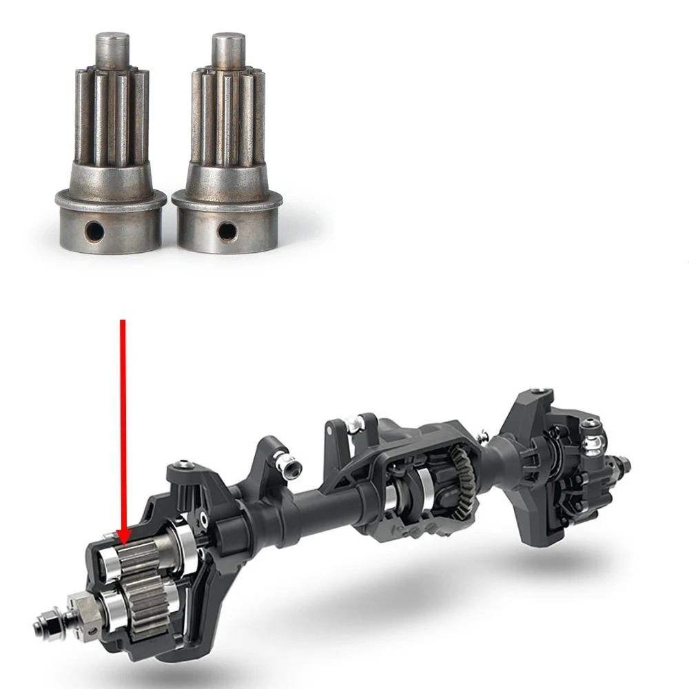 Conjunto de engrenagens de entrada do eixo de transmissão do portal dianteiro e traseiro de metal 4 unidades 8259 8257 para-4 TRX4 1/10 RC Crawler Car