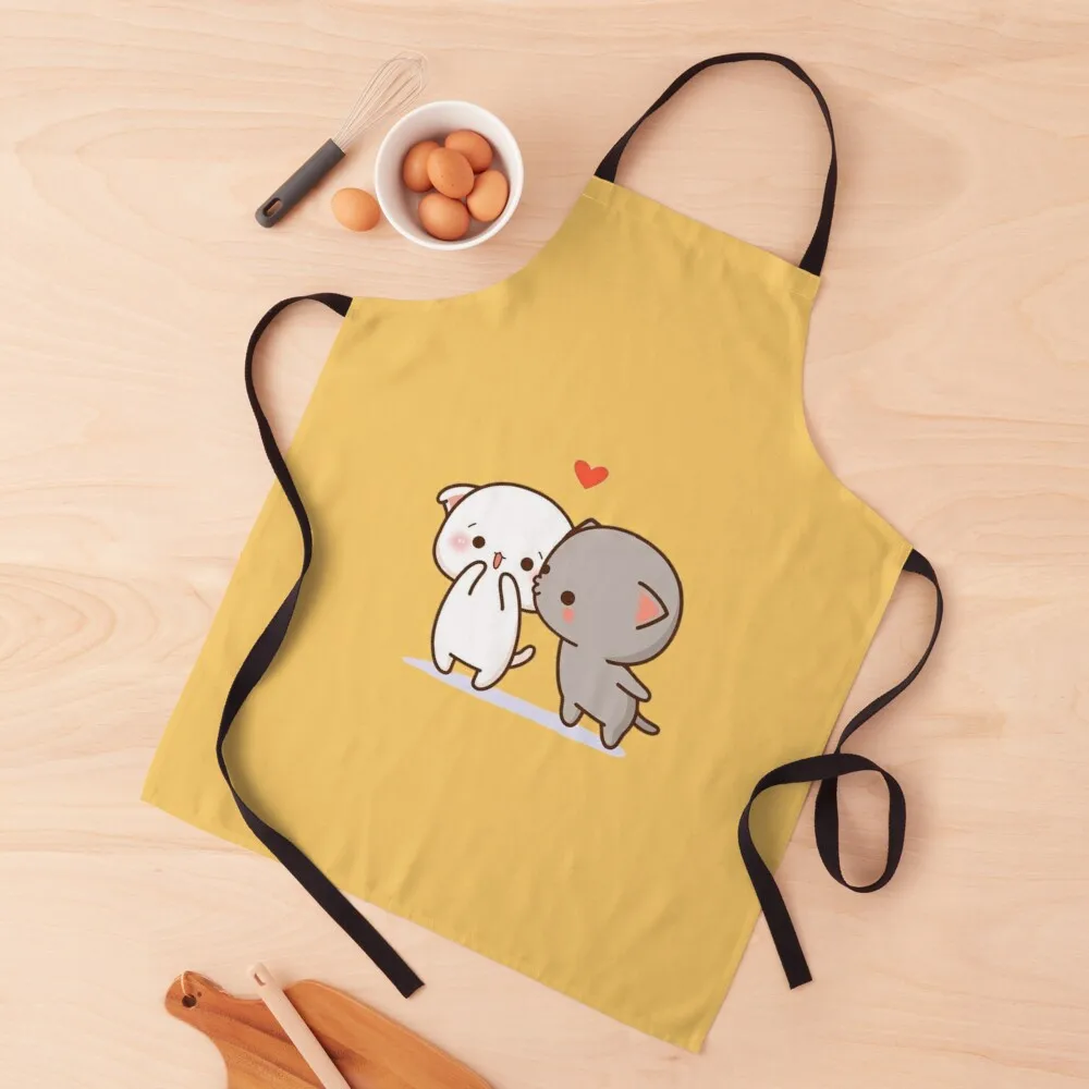 

Peach and goma cats Apron For Man For Girl kitchen and home home women Apron