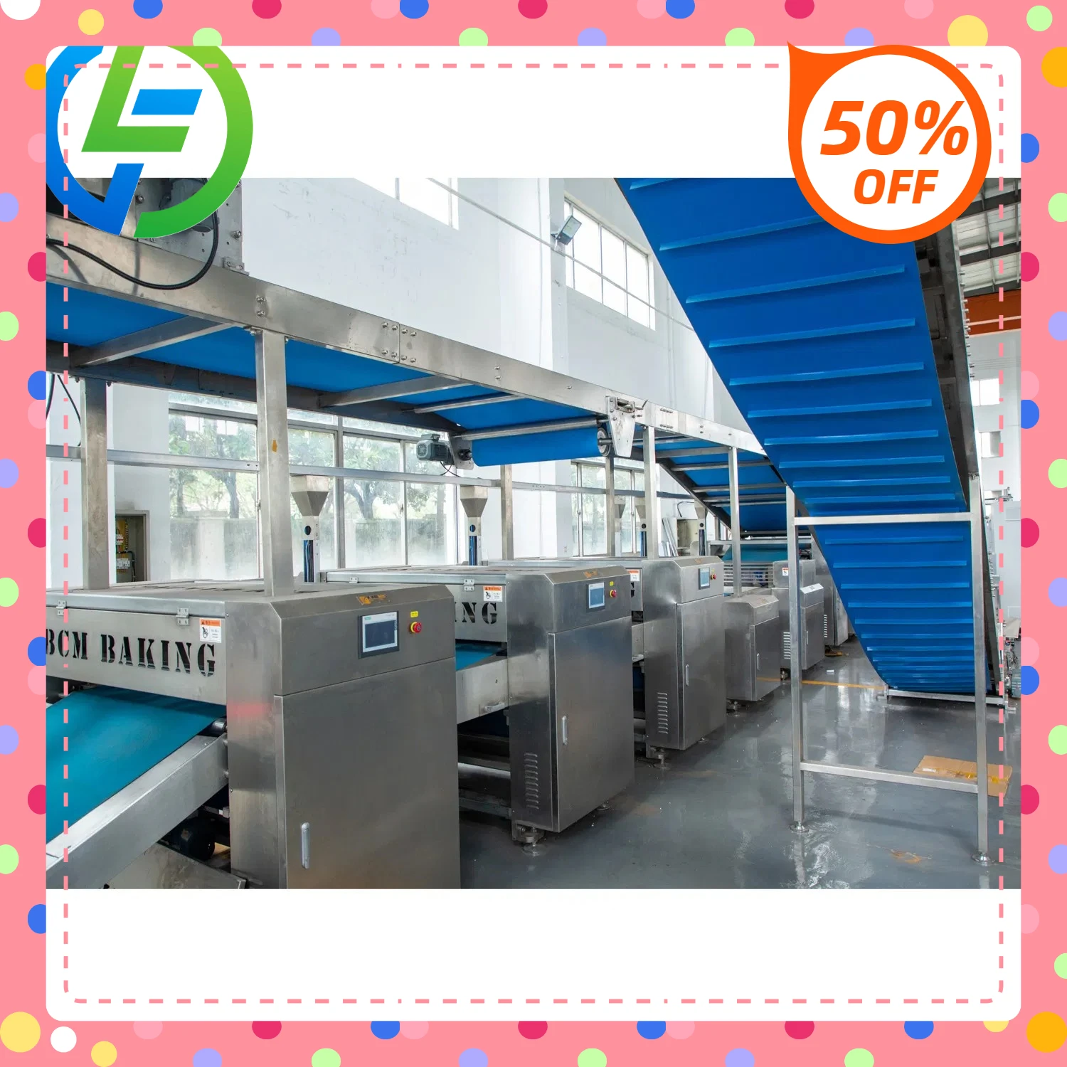 آلة تصنيع البسكويت الصلبة/الناعمة الأوتوماتيكية بالكامل بعمر طويل خط إنتاج بسكويت الساندويتش مع آلة التعبئة