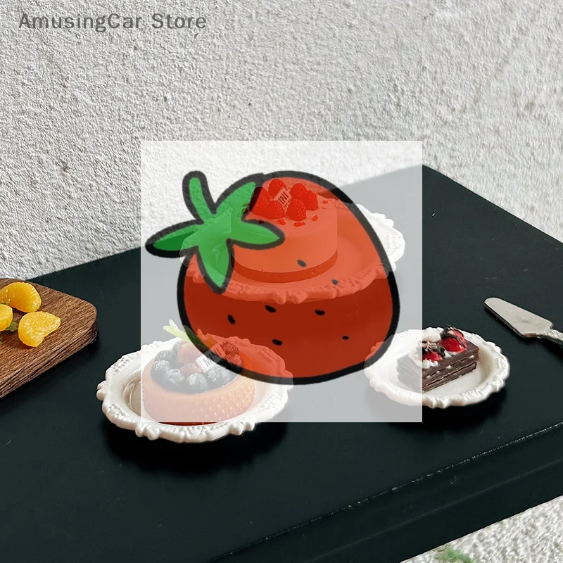 ของเล่นบ้านตุ๊กตาจิ๋วสไตล์เรโทร: ชุดอาหารครัว 3 ชิ้นสำหรับเด็กผู้หญิงเล่นบ้านตุ๊กตา