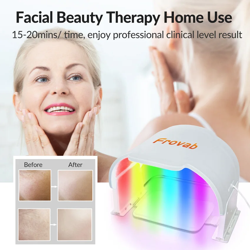 7 colori LED Face Mask PDT Equipment SPA dispositivo facciale ringiovanimento della pelle luce viso macchine per la bellezza del corpo per la cura della pelle 990 chip