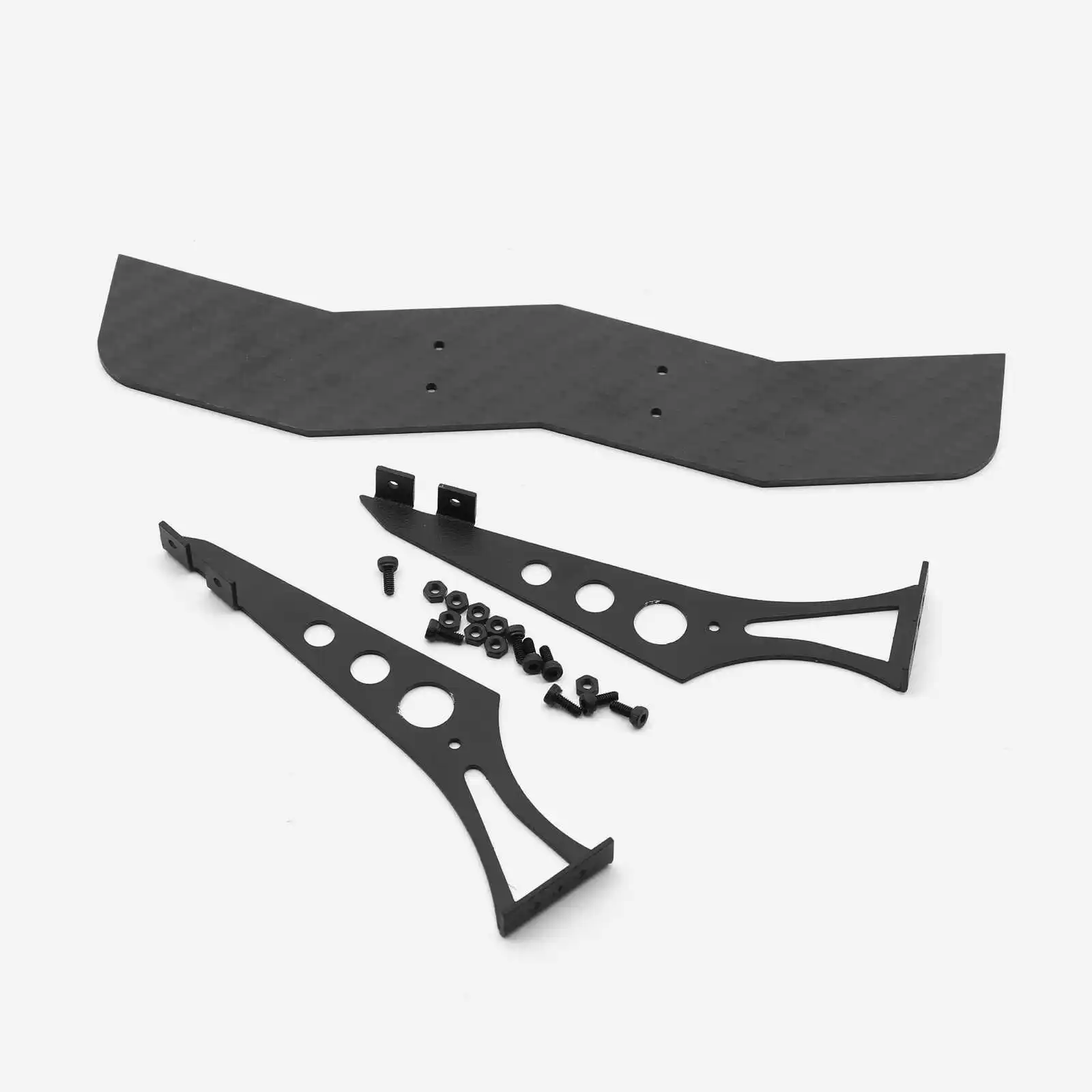 1/10 スケール カーボンファイバー リアウイング - オンロード、ラリー、ツーリングカー、ドリフトにユニバーサル。TT02、XV01、HSP94123、PTG2 と互換性があります。