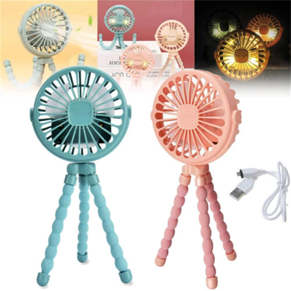 Fan for Cart Stroller Fan Portable Outdoor Fan Clip On for Baby 600mAh USB Rechargeable Handheld Electric Fan for Home 3 Speeds