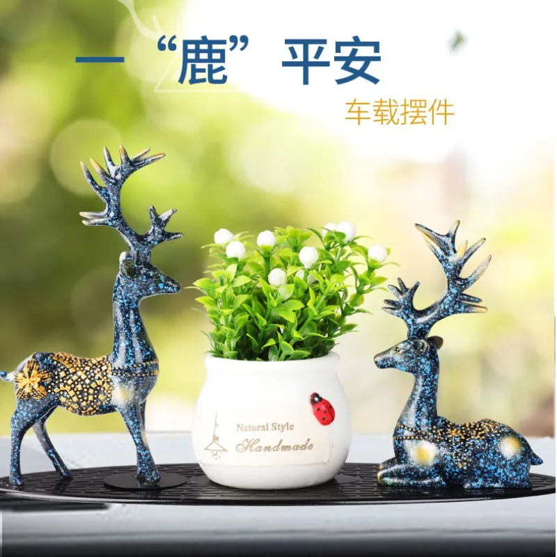 Center console jewelry, safe journey, deer car creativity, cute ornament