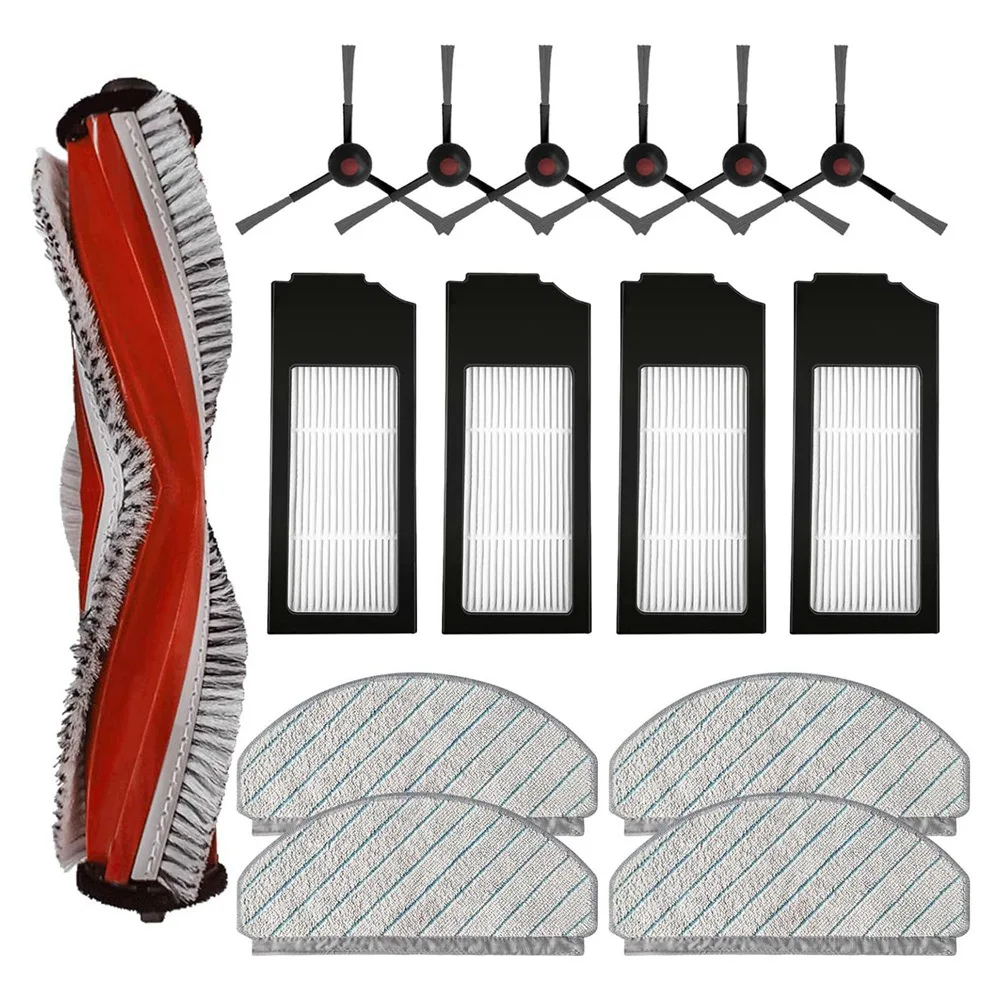 Replacement Accessories Kit for Yeedi C12 Pro Plus Robot Vacuum Cleaner, Main Brush, Side Brush, HEPA Filter, Mop Pad