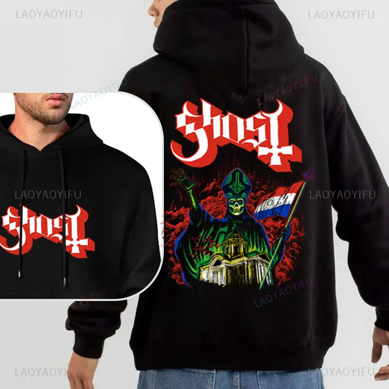 

BC Swedish Heavy Metal Band Shirt Ghost Band Sweatshirt Rock Band Tops Drop Shoulder Hoodies Hip-hop Harajuku Winter Pullovers