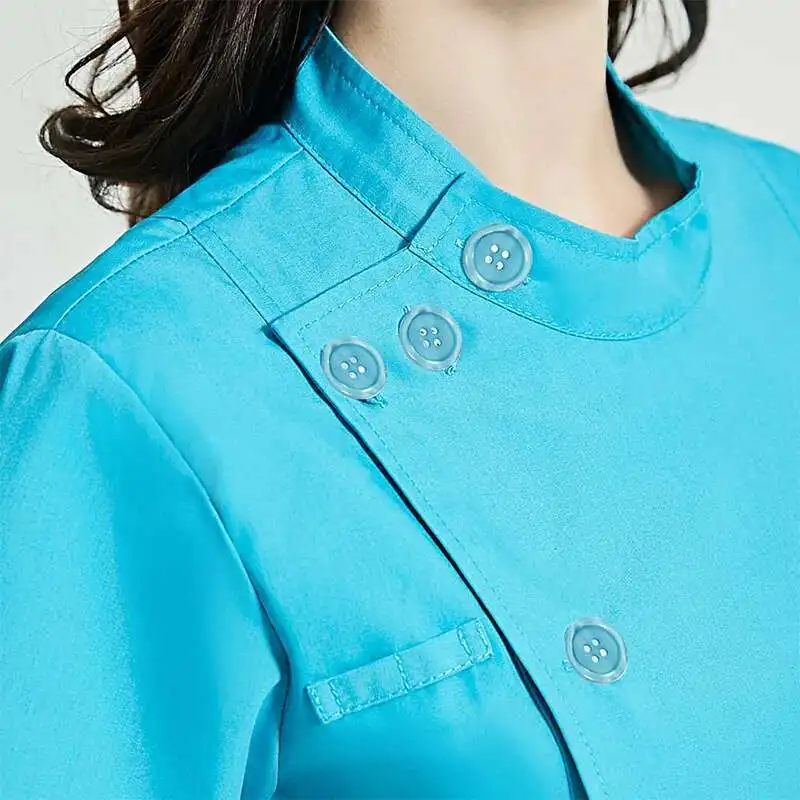 

Korean Version Slimming Waist Button Cotton High-End Beauty Salon Nurse Hospital Doctor Hand Washing Clothes