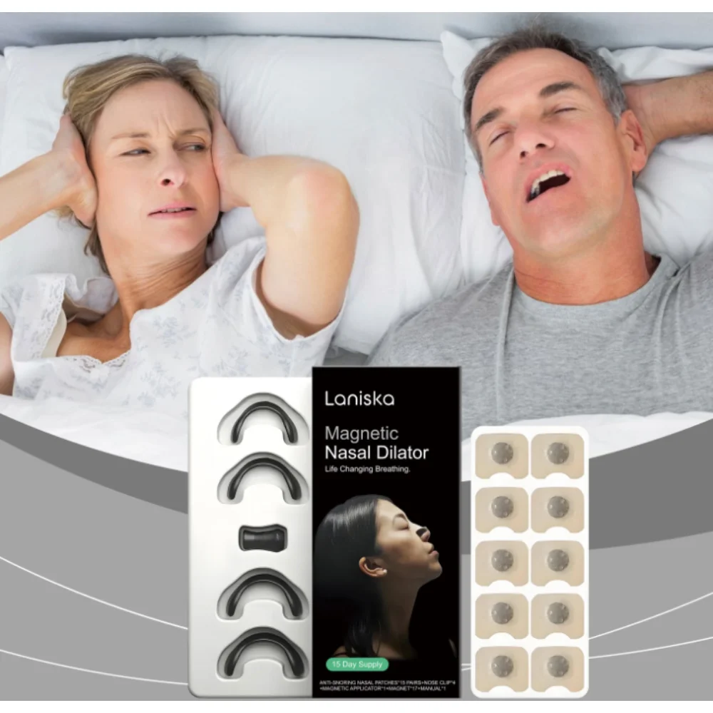 

Anti-snoring nasal patch ventilation artifact | invisible magnetic nasal strut / exercise breathing enhancer | nasal congestion