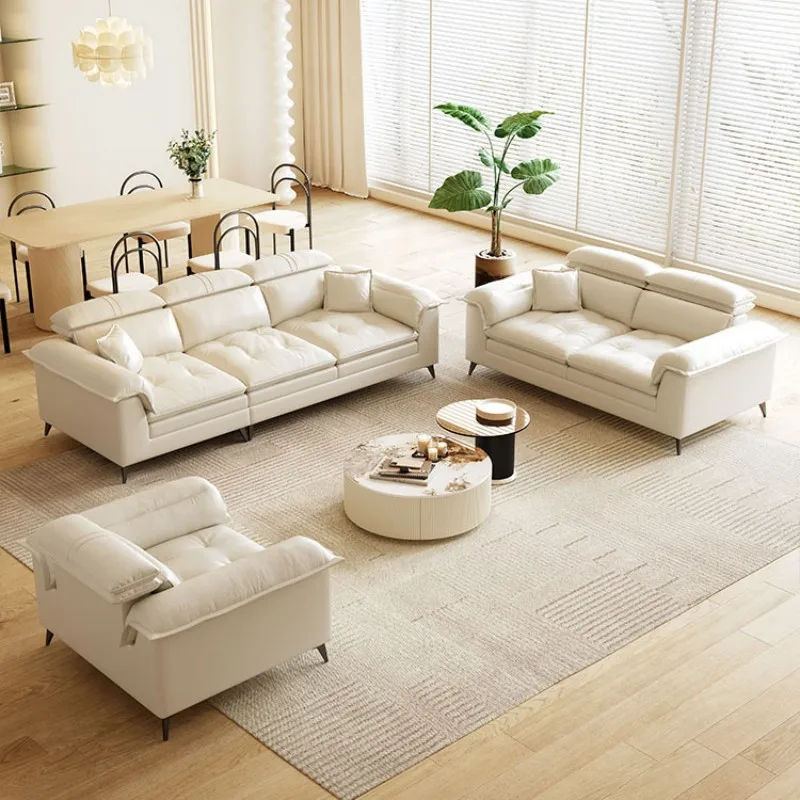 Nordic light luxury fabric sofa cream style modern simple sofa apartment living room home bankstellen Interior furniture