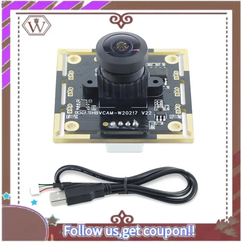 وحدة الكاميرا ABBG-720P 160 ° زاوية واسعة مع وحدة تشويه OV9732 بدقة 1 ميجابكسل لـ Raspberry Pi Android Linux Windows UVC MAC OS